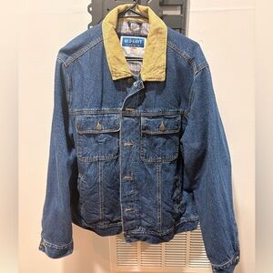 Old Navy Denim Jacket with Tan Corduroy Collar